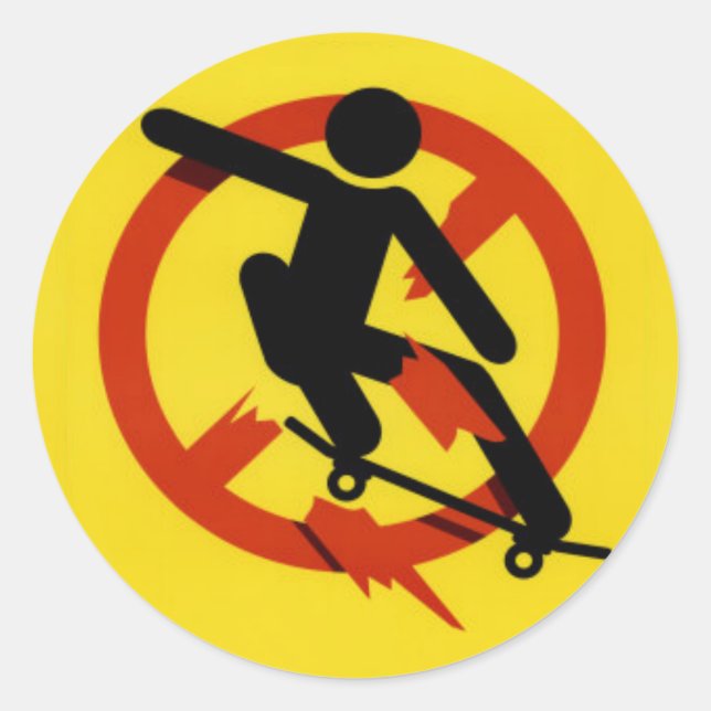 Pegatina Redonda patinar (Anverso)