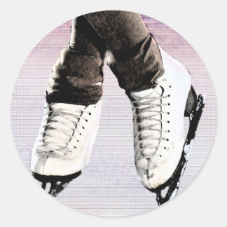 Pegatina Redonda Patines artísticos