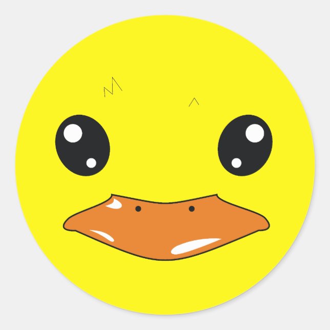 Pegatina Redonda Pato (Anverso)