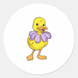 Pegatina Redonda Pato con Daisy