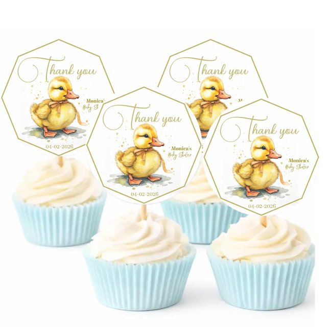 Pegatina Redonda Pato de Acuarela Splash Género Neutral  (Subido por el creador)
