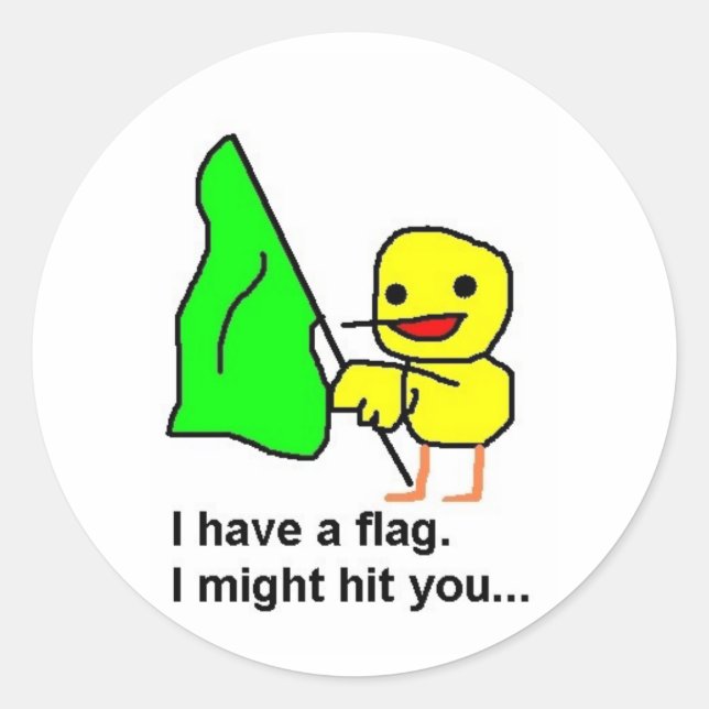 Pegatina Redonda Pato de Colorguard (Anverso)