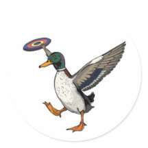 Pato de Disc Golfing Pájaro Divertido