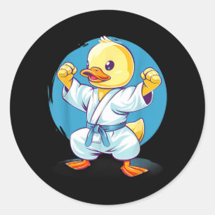 Pegatina Redonda Pato de goma de Judo Kickboxing Taekwondo Naturale
