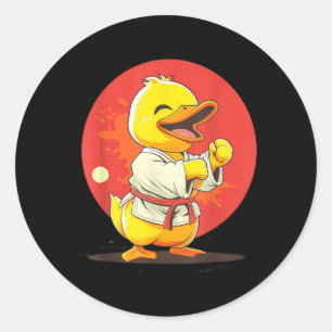 Pegatina Redonda Pato de goma de kickboxing Karate Jiu-Jitsu MMA