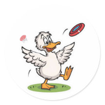 Pato divertido de golf con disco