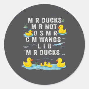 Pegatina Redonda Patos M R M R No O S M R Cm Wangs Lib M R Patos