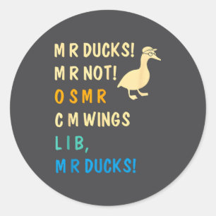 Pegatina Redonda Patos M R M R No O S M R Cm Wangs Lib Patos M R
