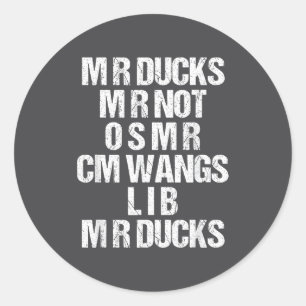 Pegatina Redonda Patos M R M R No O S M R Cm Wangs Lib Patos M R