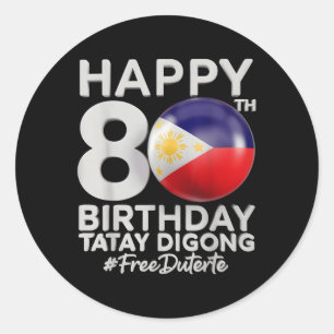 Pegatina Redonda Patrimonio filipino Duterte Patriots Outlets Tee