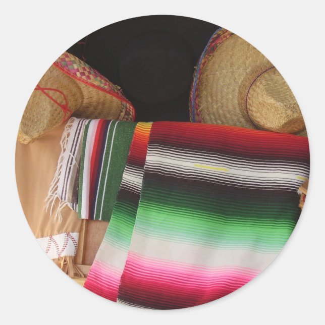 Pegatina Redonda Patrimonio Mexicano (Anverso)