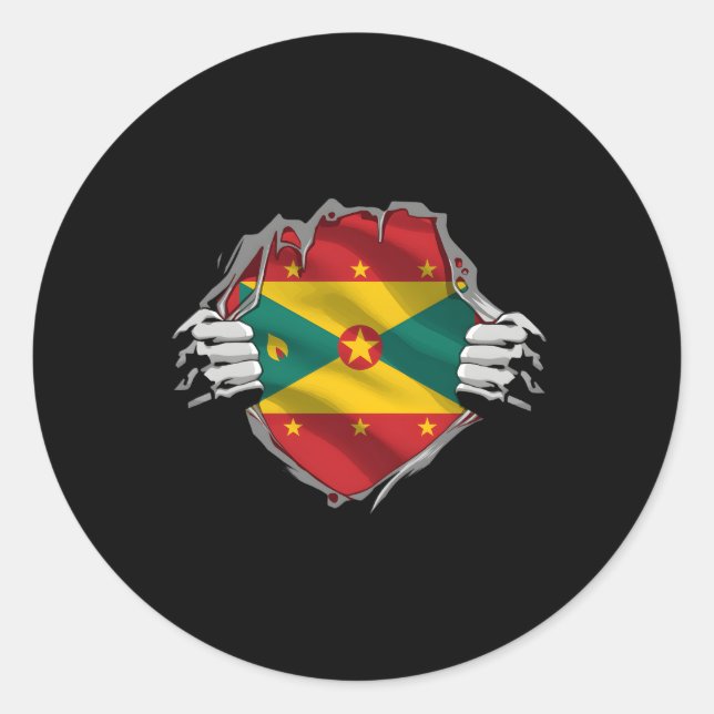 Pegatina Redonda Patrimonio súper granadino Orgulloso Granada arran (Anverso)