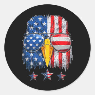 Pegatina Redonda Patriotas Ealge Stars And Stripe Uu Orgullo