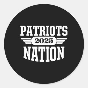 Pegatina Redonda Patriots Henry County Nation [año]