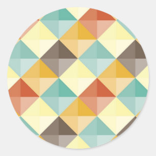 Pegatina Redonda Patrón abstracto