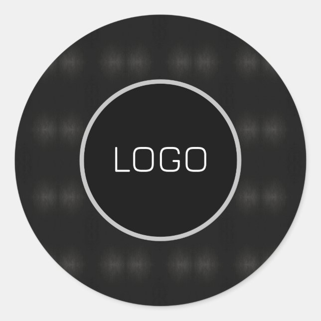 Pegatina Redonda Patrón abstracto de acero (Anverso)