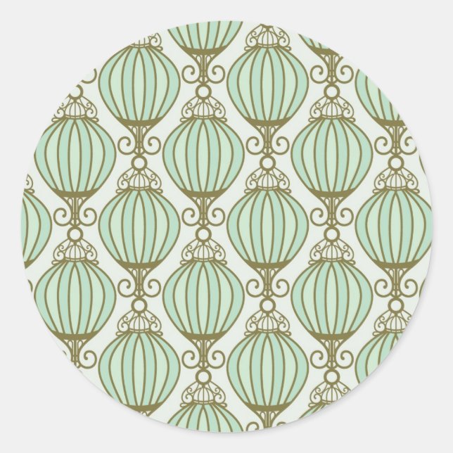 Pegatina Redonda Patrón azul de Motton (Anverso)