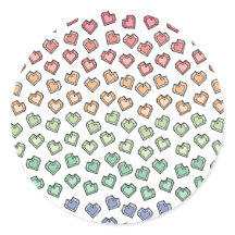 Patrón cardíaco de arcoiris de Gemstone Pastel bri