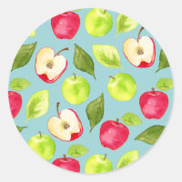 Patrón de acuarela de fruta de Apple
