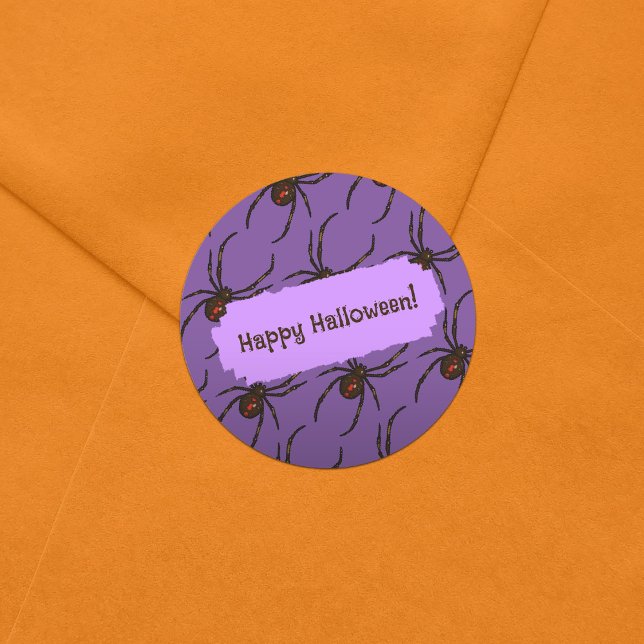 Pegatina Redonda Patrón de arte de píxeles de Halloween para la Spi (Subido por el creador)