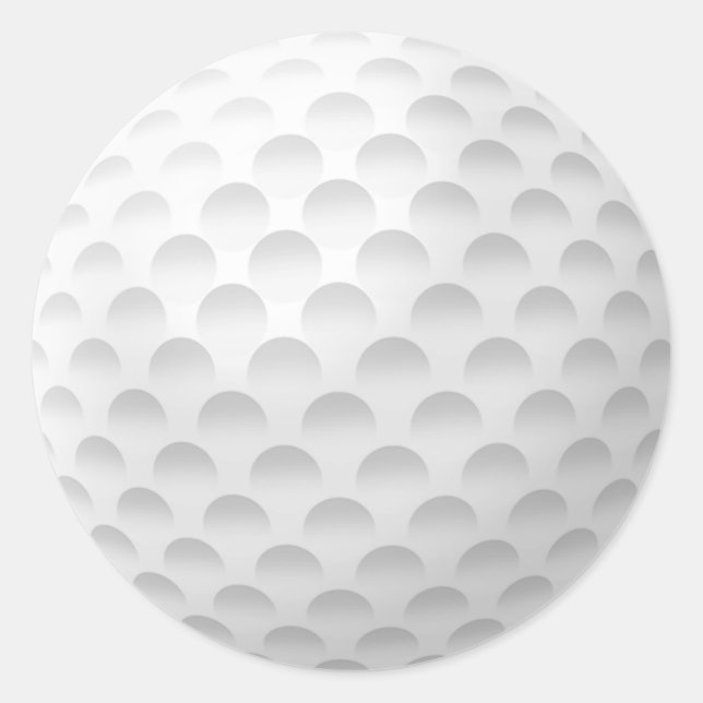 Pegatina Redonda Patrón de bolas de golf blancas (Anverso)