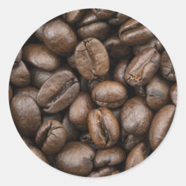 Pegatina Redonda Patrón de café