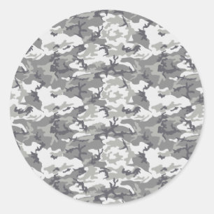 Pegatina Redonda Patrón de camuflaje, patrón militar, camo, ejércit