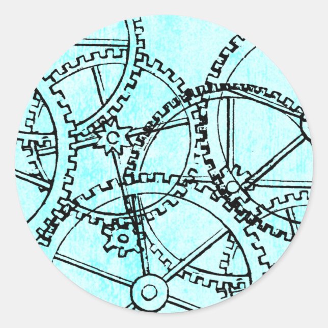 Pegatina Redonda Patrón de desenfoque 221 (Anverso)