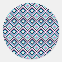 Pegatina Redonda Patrón de diamantes