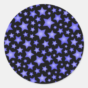 Pegatina Redonda Patrón de estrella