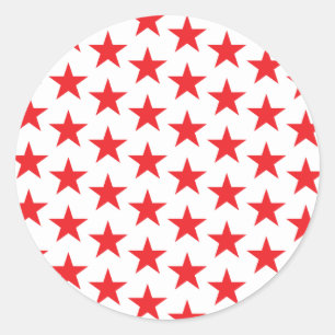 Pegatina Redonda Patrón de estrellas 14