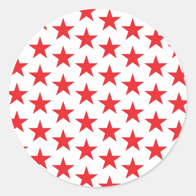 Pegatina Redonda Patrón de estrellas 14 (Anverso)