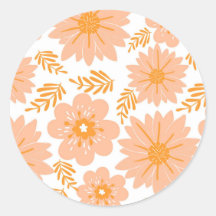 Patrón de flor del Naranja de Fuzz de color rosa d