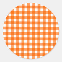Patrón de Gingham naranja