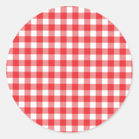 Patrón de Gingham rojo y blanco