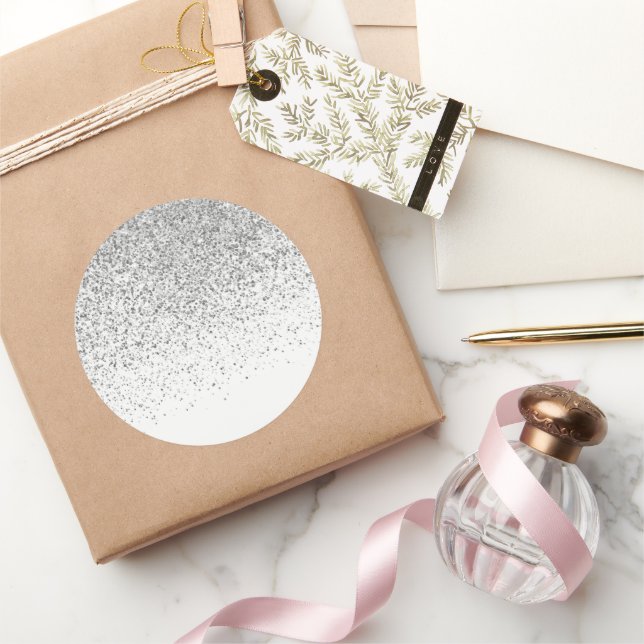 Pegatina Redonda Patrón de gradiente de brillo 3 (Regalar)