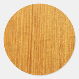Pegatina Redonda Patrón de grano de madera