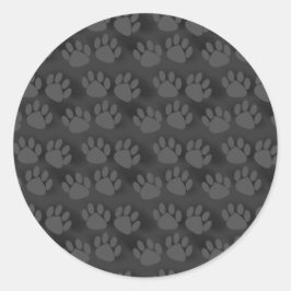 Pegatina Redonda Patrón de impresión de trazos recortados