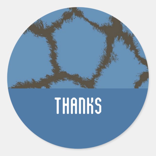 Pegatina Redonda Patrón de la barra azul (Anverso)