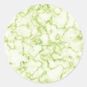 Pegatina Redonda Patrón de mármol verde
