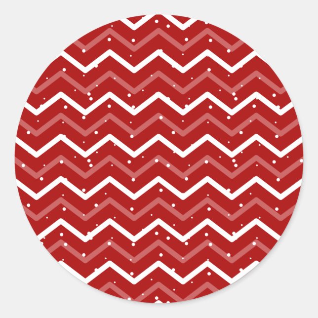 Pegatina Redonda Patrón de navidades 113 (Anverso)