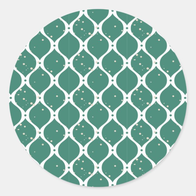 Pegatina Redonda Patrón de navidades 119 (Anverso)