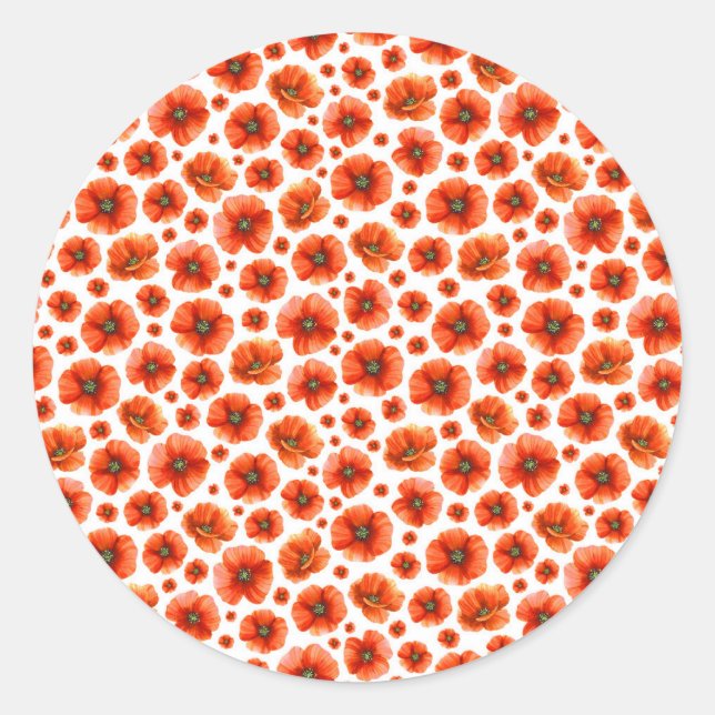 Pegatina Redonda Patrón de paneles acuáticos (Anverso)