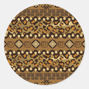 Pegatina Redonda Patrón de piel de queso africano