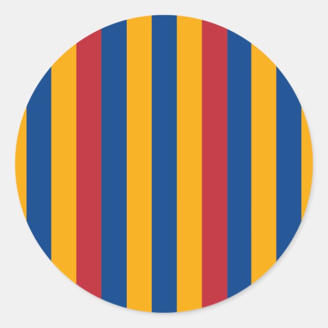 Pegatina Redonda patrón de protección vaticana (Anverso)