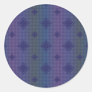 Pegatina Redonda Patrón de puntos holográficos irlandeses