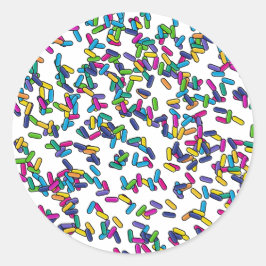 Pegatina Redonda Patrón de rociadores dispersos