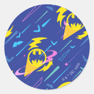 Pegatina Redonda Patrón de señalización Batman Bat para siempre