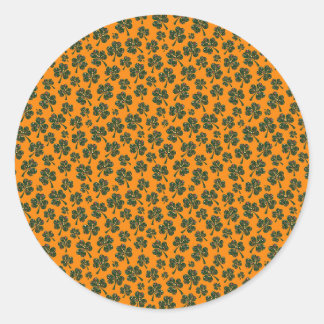 Pegatina Redonda Patrón de Shamrock