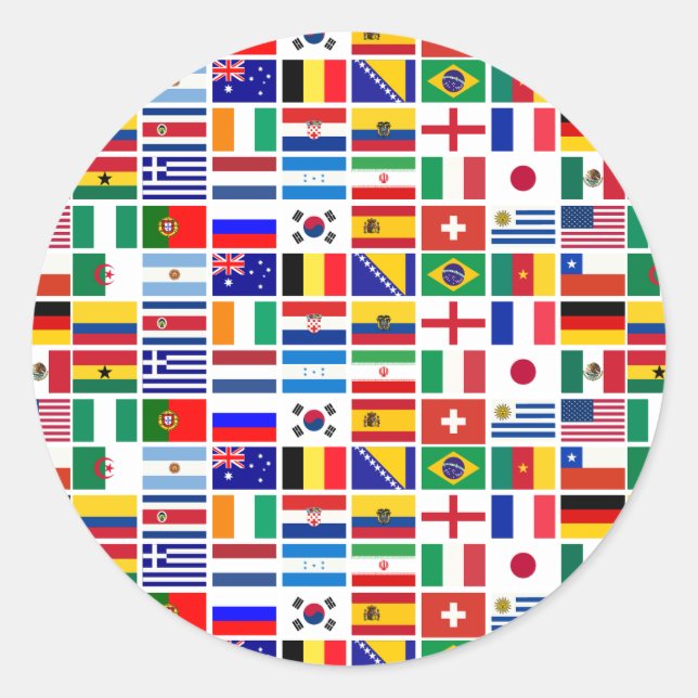 Pegatina Redonda Patrón de SOCCER 2014 (Anverso)